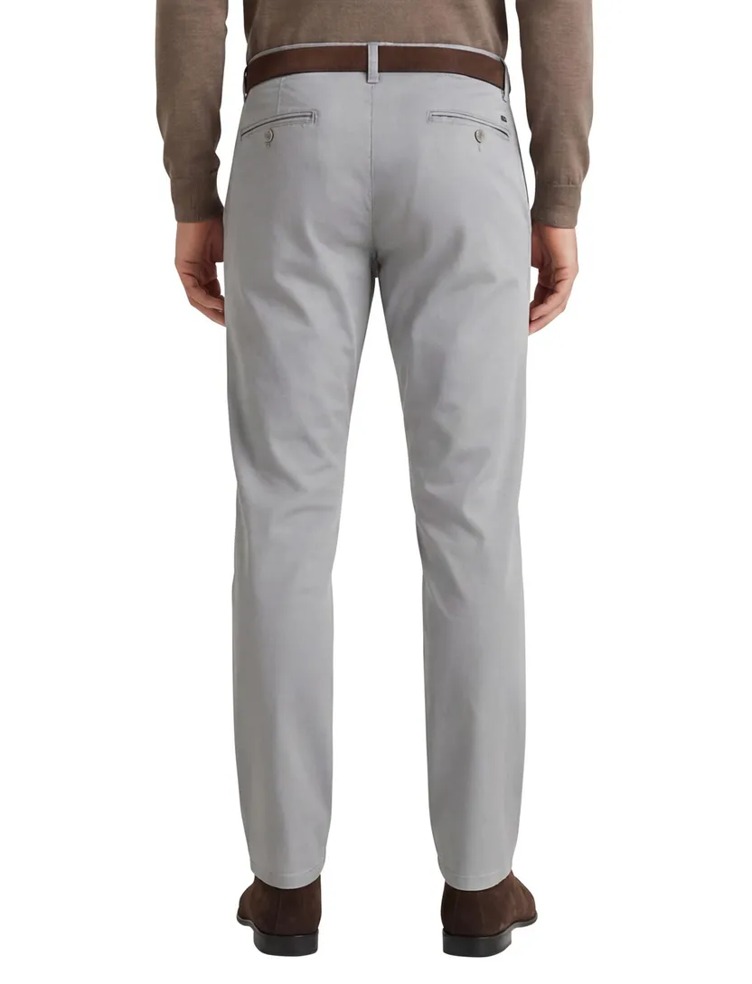 Meyer Pantalon grijs katoen perfect fit