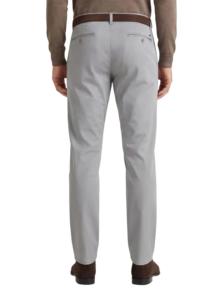 Meyer Pantalon grijs katoen perfect fit