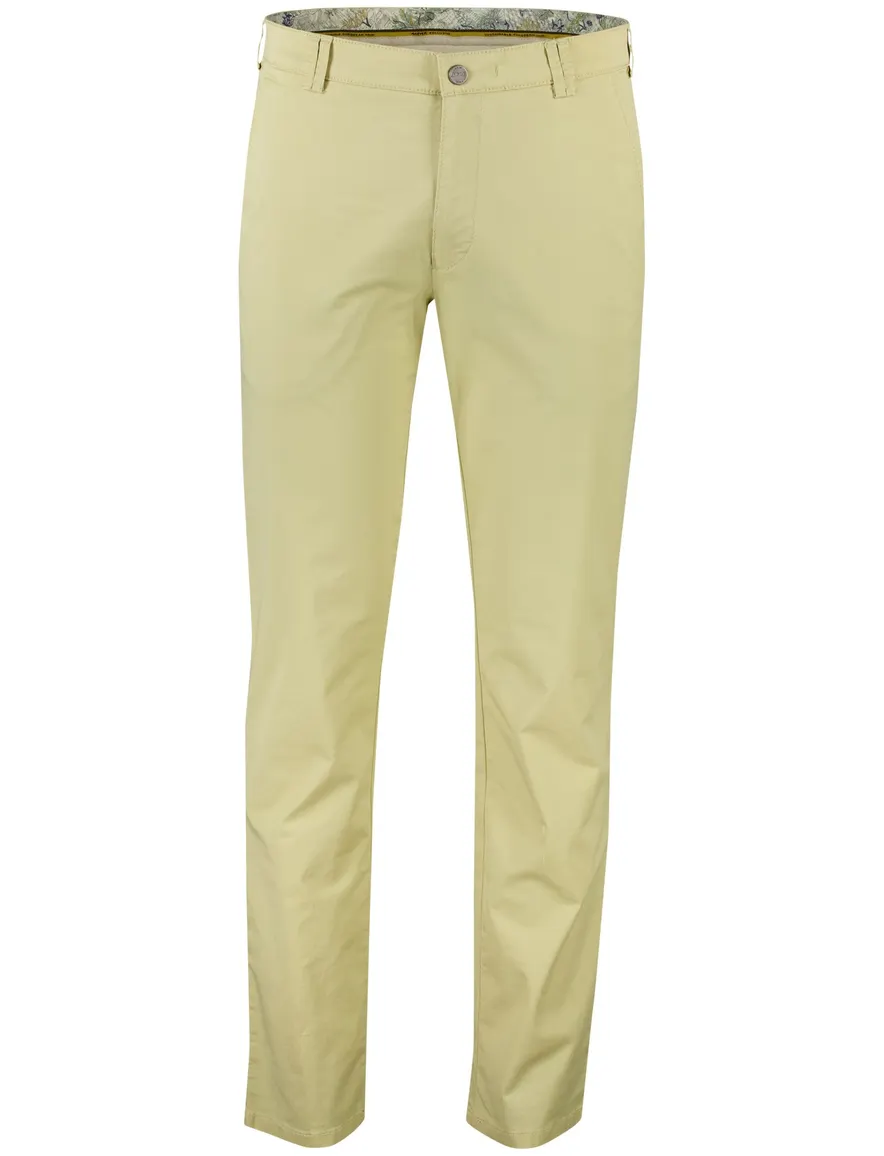 Meyer Rio Pantalon chino geel katoen