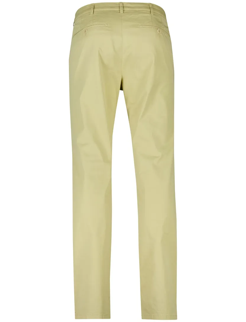Meyer Rio Pantalon chino geel katoen perfect fit zonder omslag