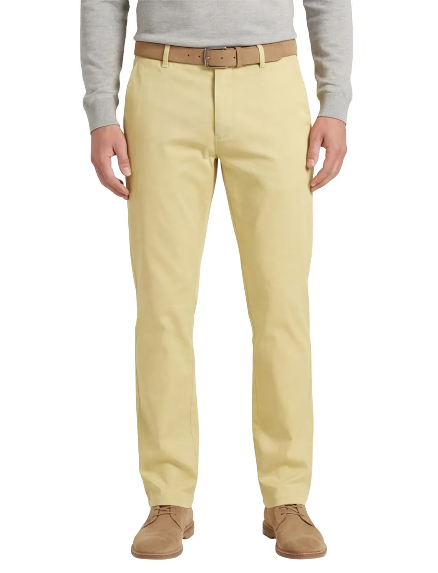 Meyer Rio Pantalon chino geel katoen