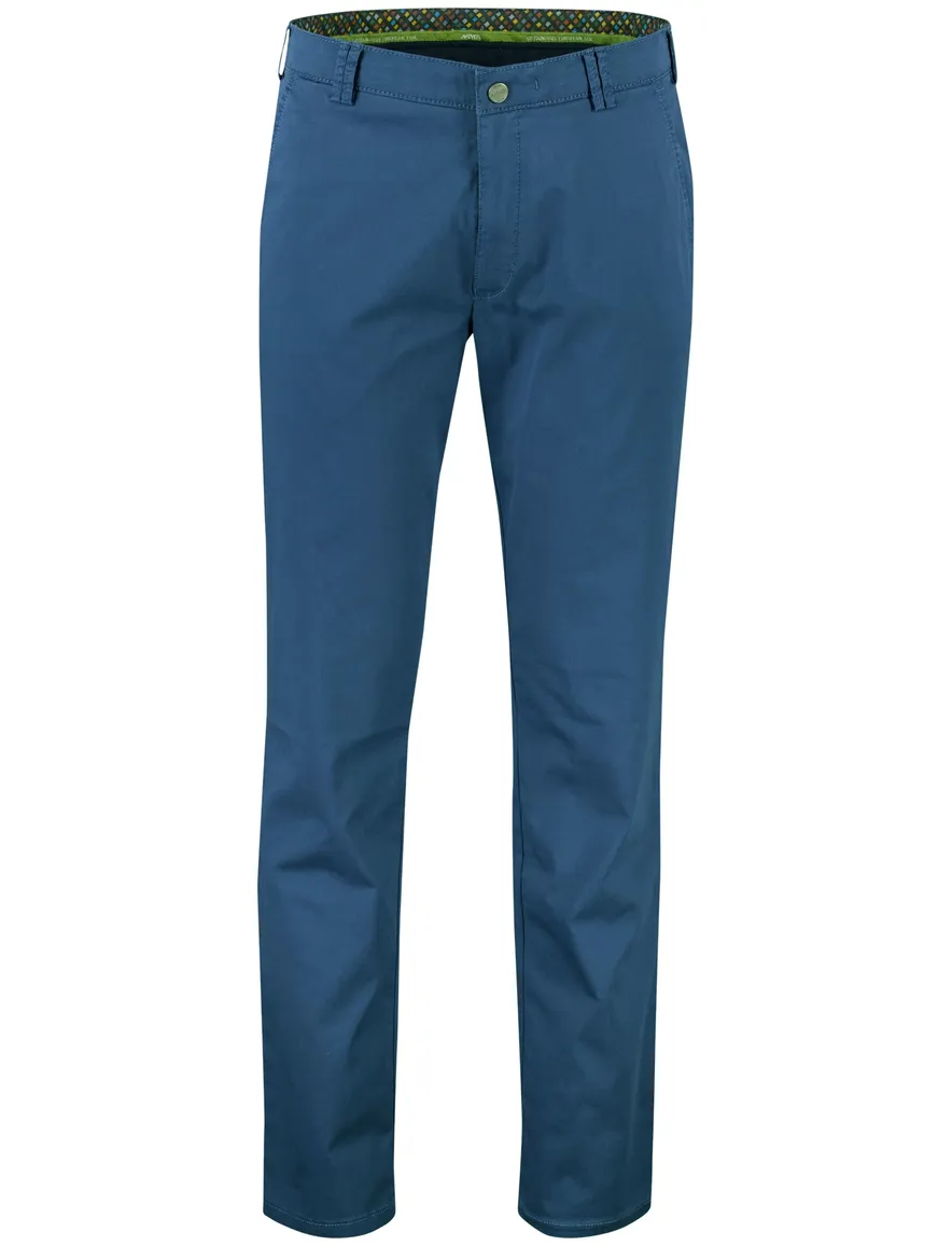 Meyer Pantalon blauw perfect fit katoen