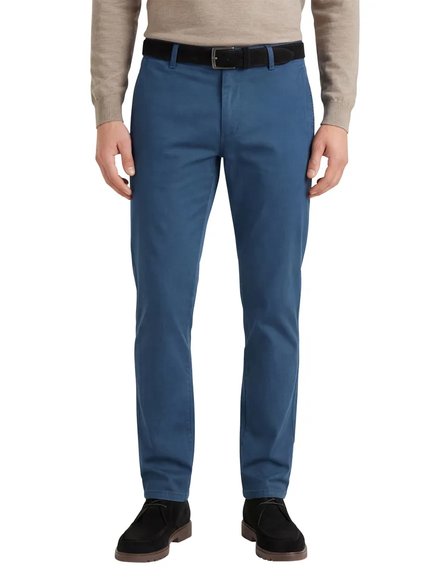 Meyer Pantalon blauw perfect fit katoen