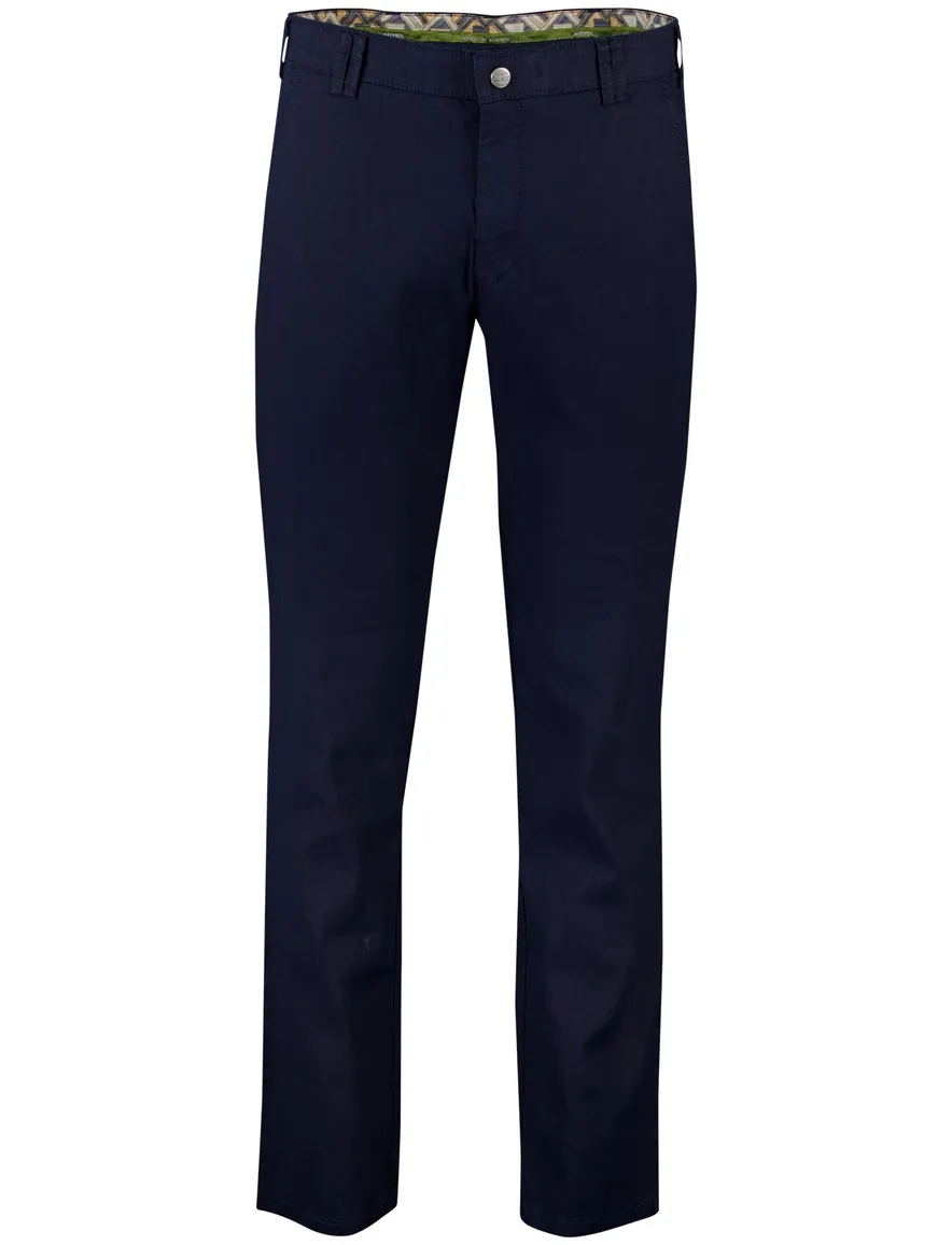 Meyer Rio Pantalon donkerblauw modern fit linnen