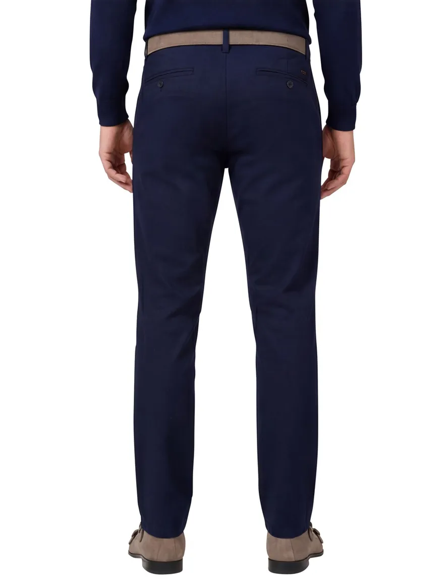 Meyer Rio Pantalon donkerblauw modern fit linnen