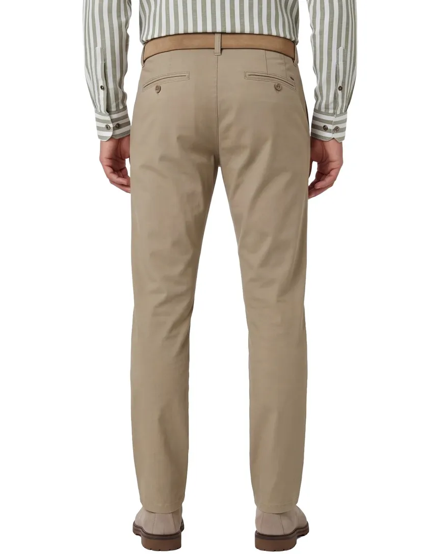 Meyer Pantalon chino Rio bruin perfect fit