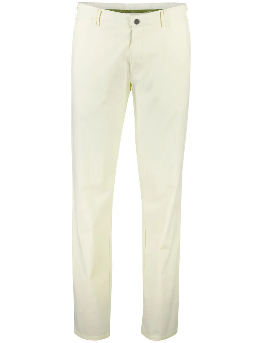Meyer Pantalon katoen geel perfect fit