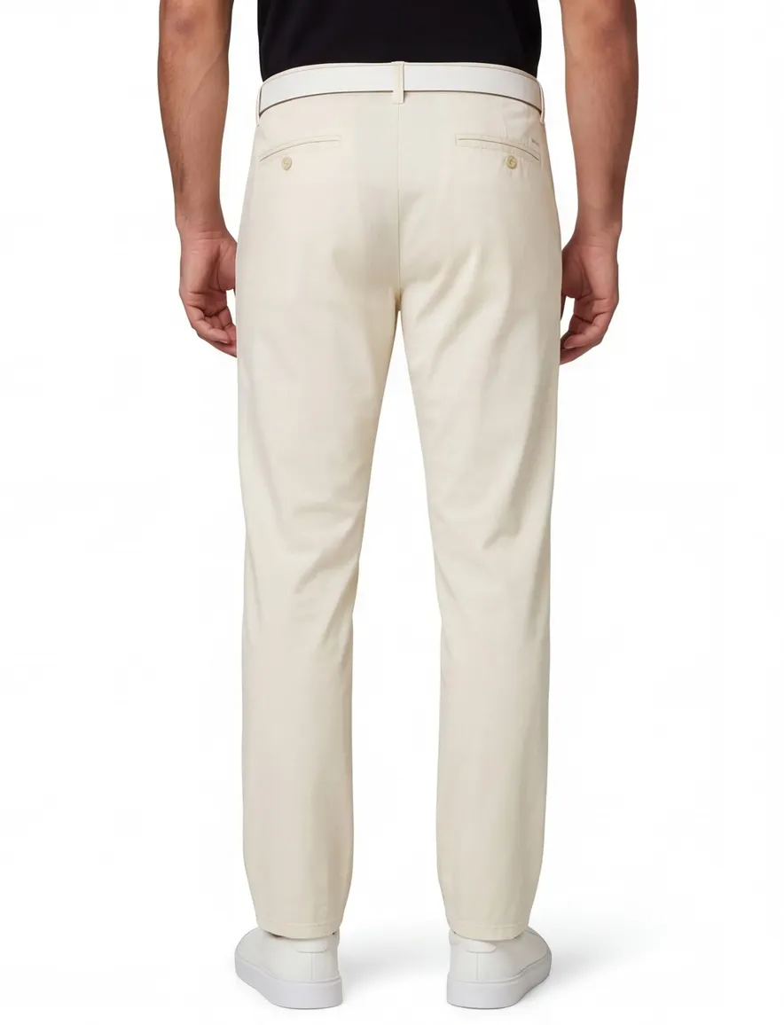 Meyer Pantalon katoen geel perfect fit