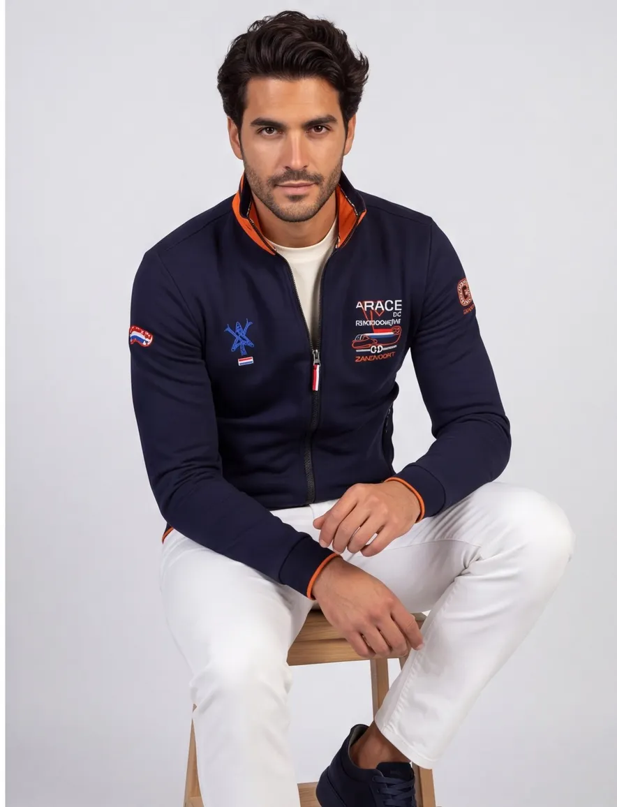 Portofino Race collection racevest donkerblauw katoen