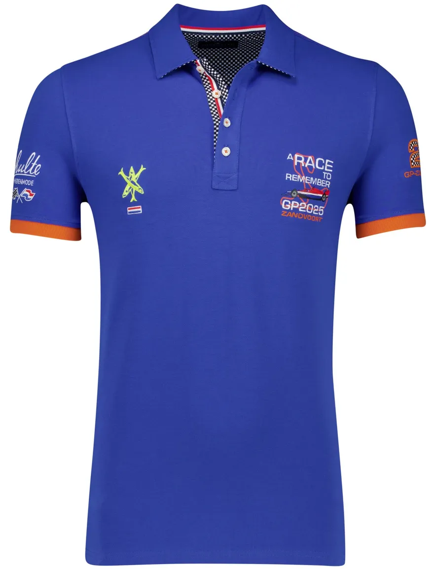 Portofino Racepolo kobaltblauw korte mouw