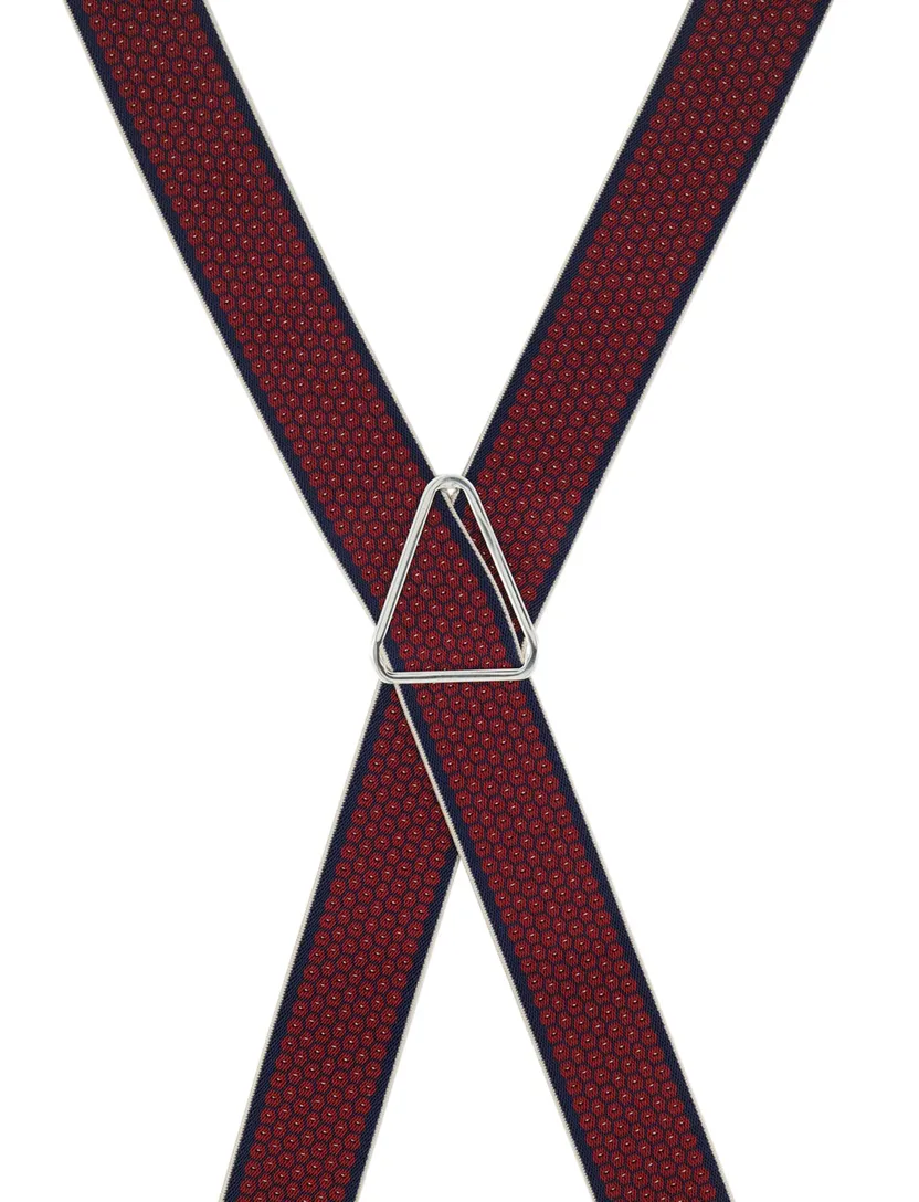 Bretels Lindenmann bordeaux print