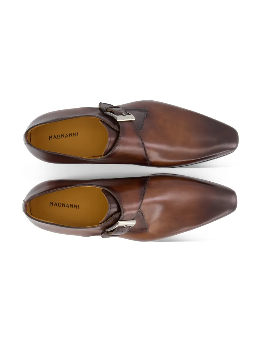 Magnanni schoenen bruin nette schoenen met gesp leer