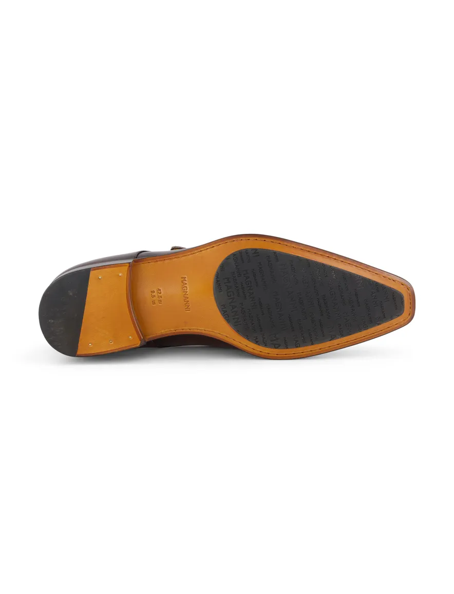 Magnanni schoenen bruin nette schoenen met gesp leer