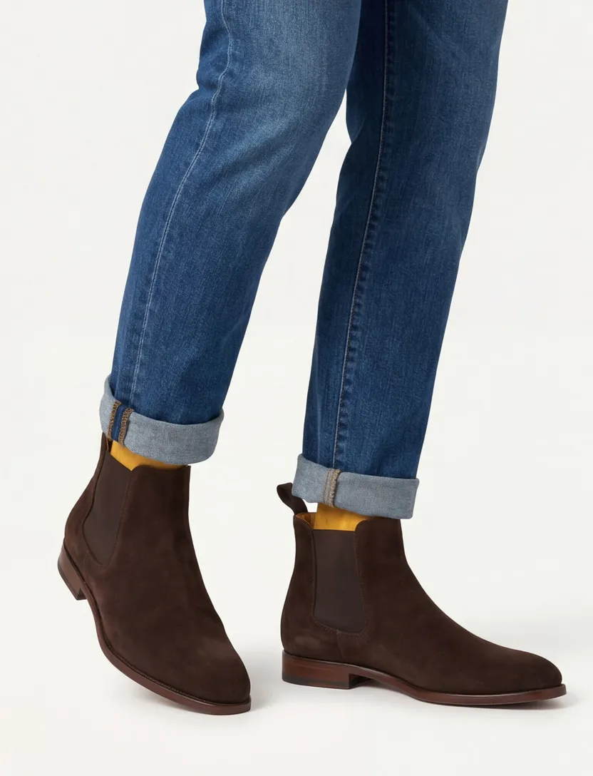 Magnanni schoenen donkerbruin leer en suede