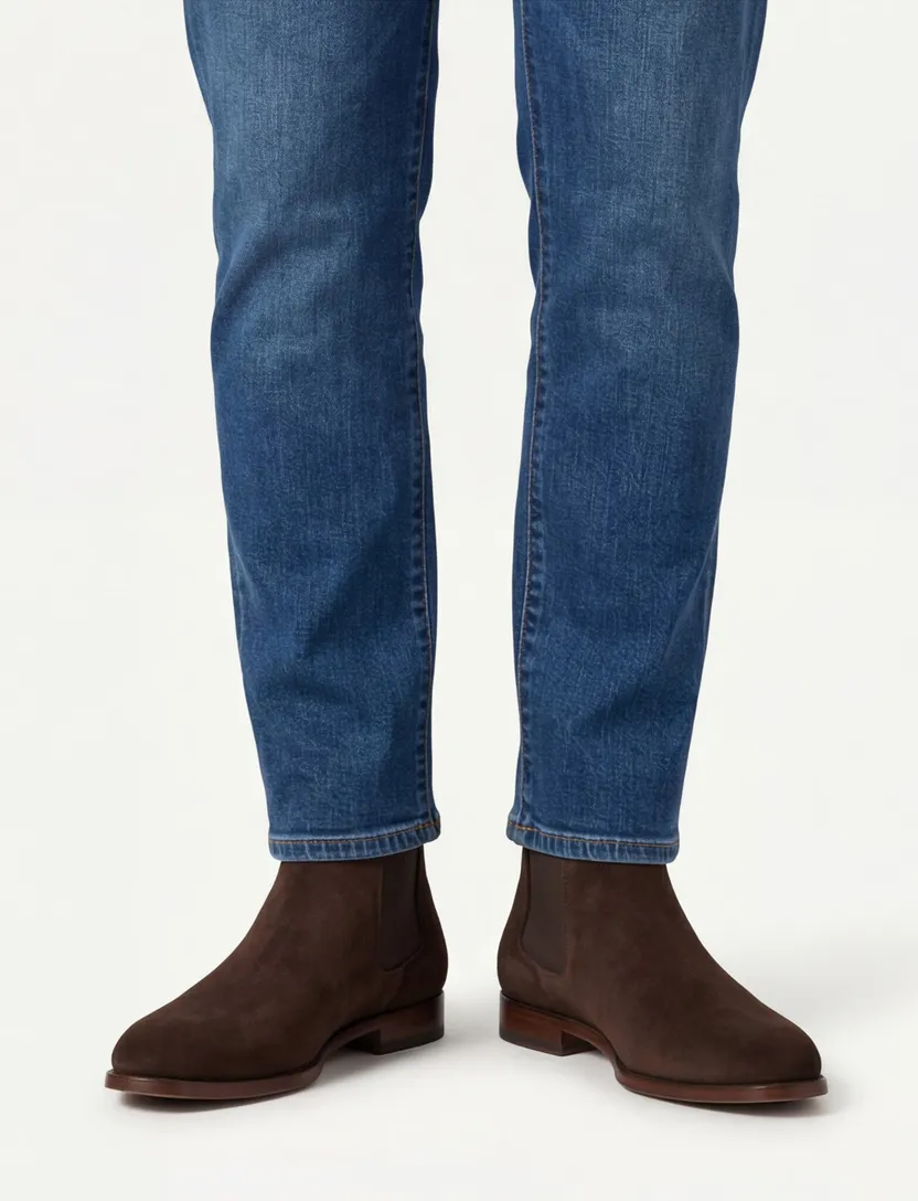 Magnanni schoenen donkerbruin leer en suede