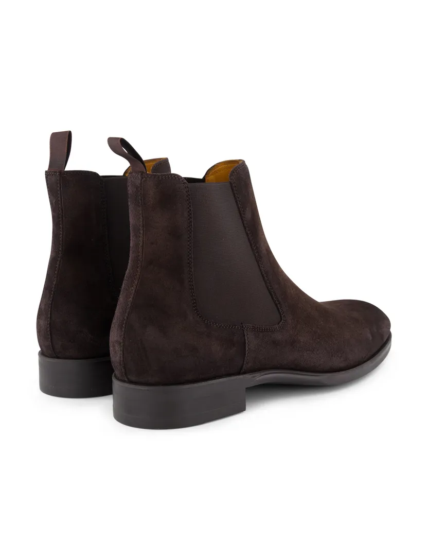 Magnanni schoenen donkerbruin leer en suede