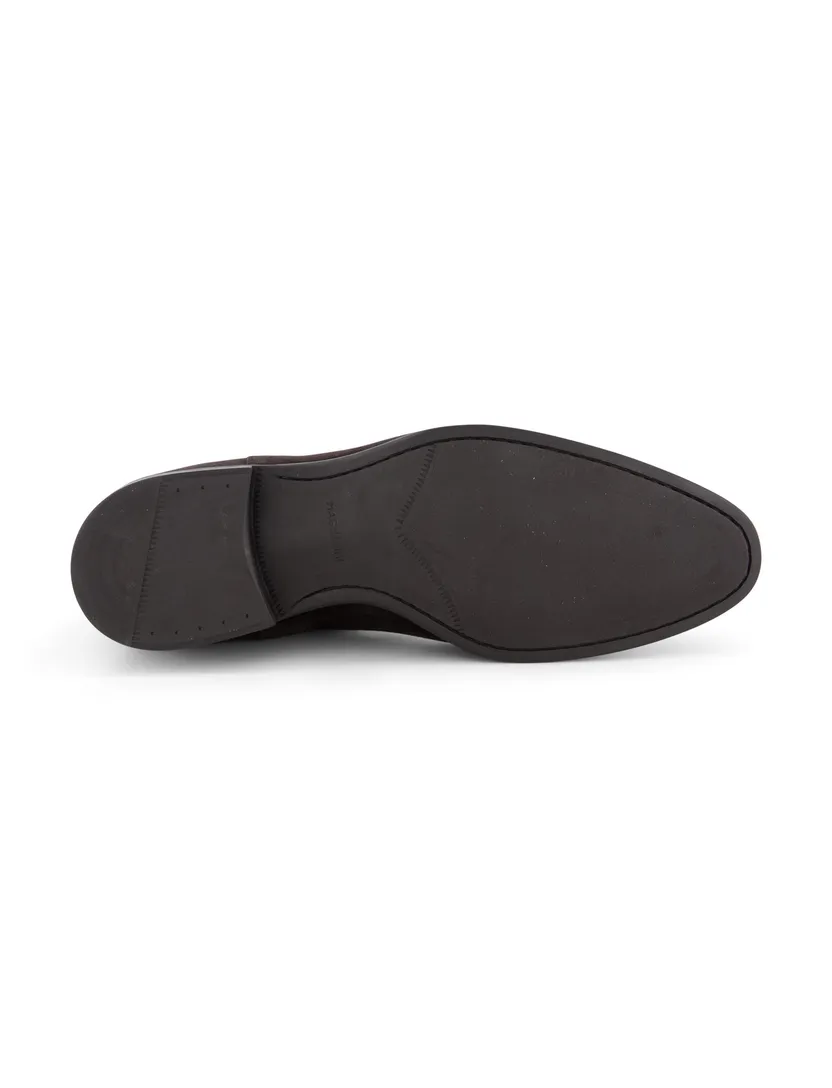 Magnanni schoenen donkerbruin leer en suede