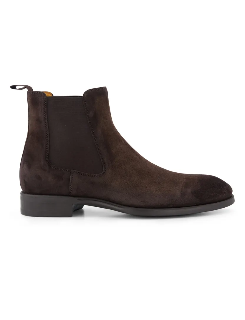 Magnanni schoenen donkerbruin leer en suede