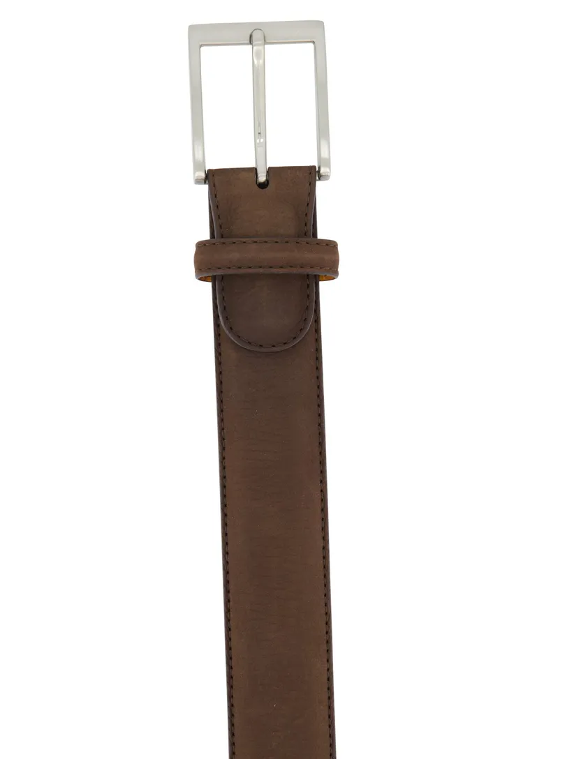 riem Magnanni bruin leer effen