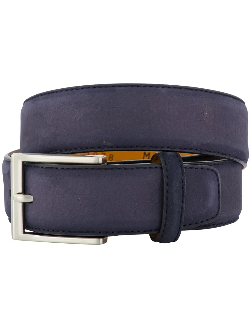 Leren riem Magnanni donkerblauw
