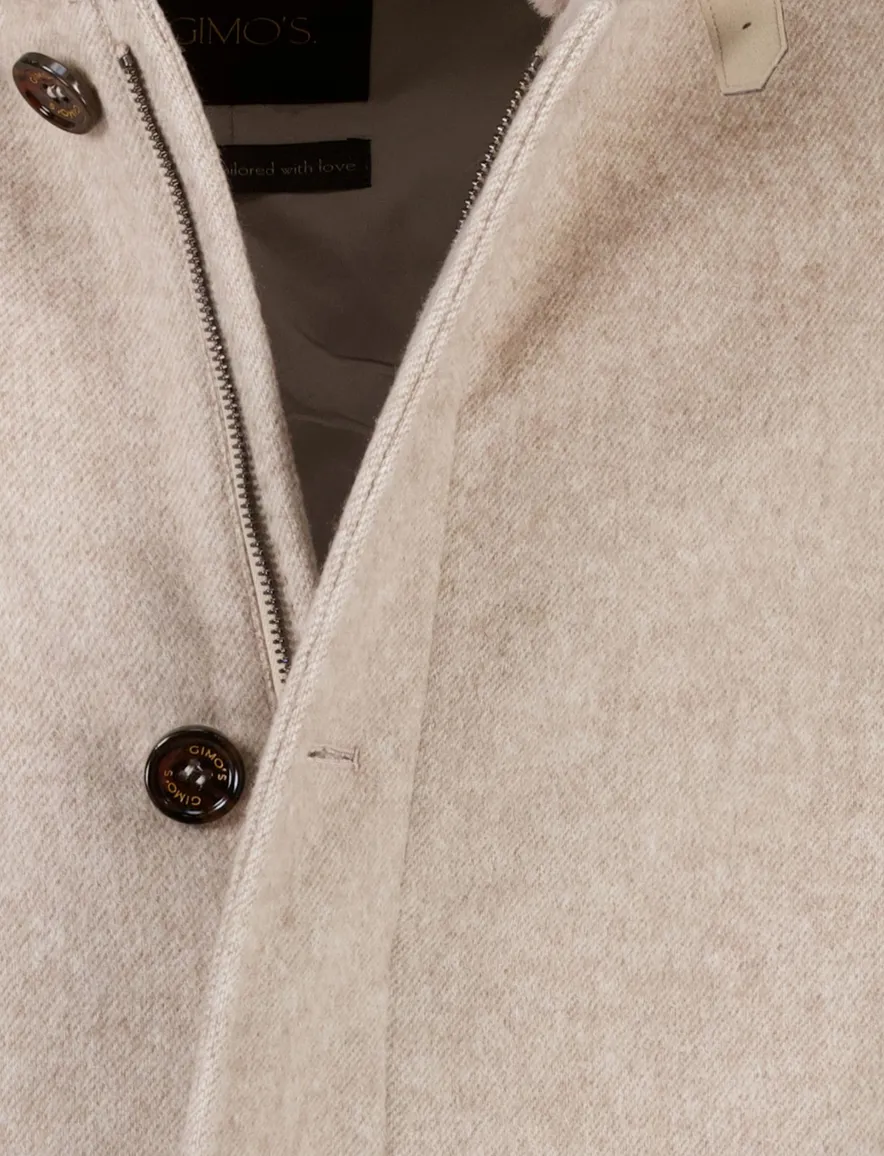Gimo's mantel winterjas beige regular fit