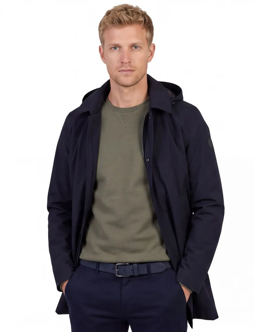 People of Shibuya jas donkerblauw polyester