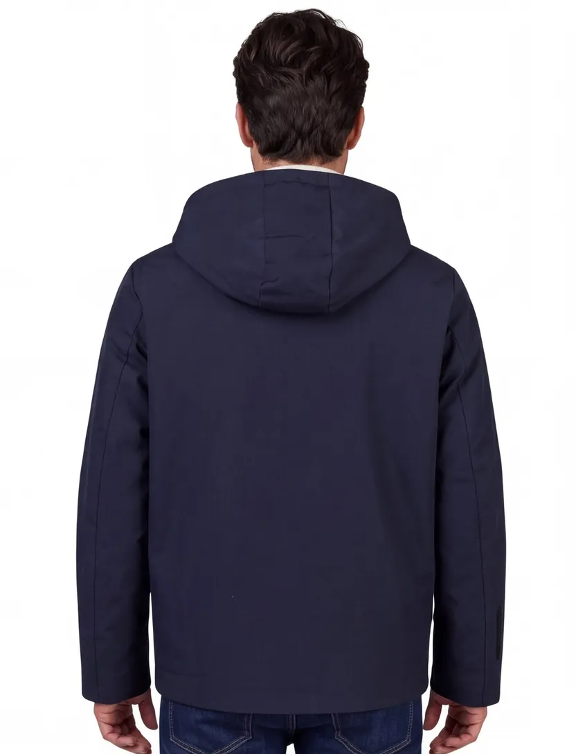 People of Shibuya jas donkerblauw waterafstotend met capuchon