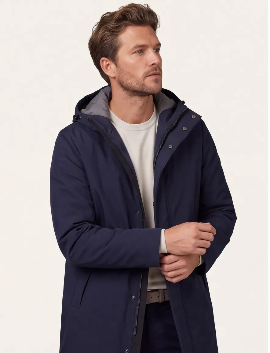 People of Shibuya winterjas donkerblauw Tedori softshell