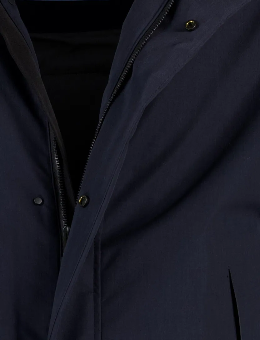 People of Shibuya winterjas donkerblauw Tedori polyester