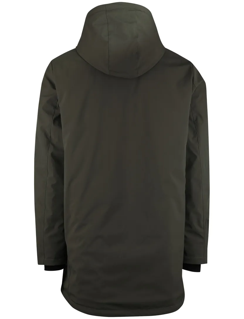 People of Shibuya parka jas groen effen waterdicht normale fit