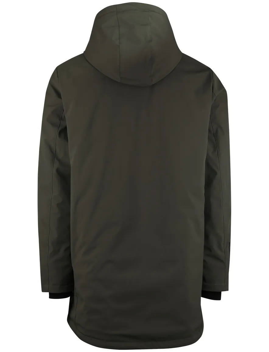 People of Shibuya parka jas waterdicht groen effen normale fit