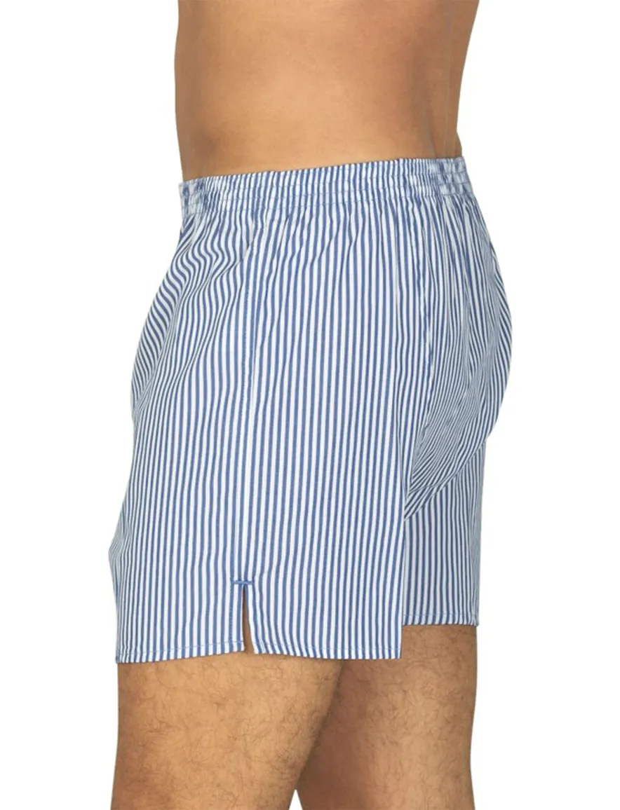 Deal boxershort blauw en wit gestreept katoen