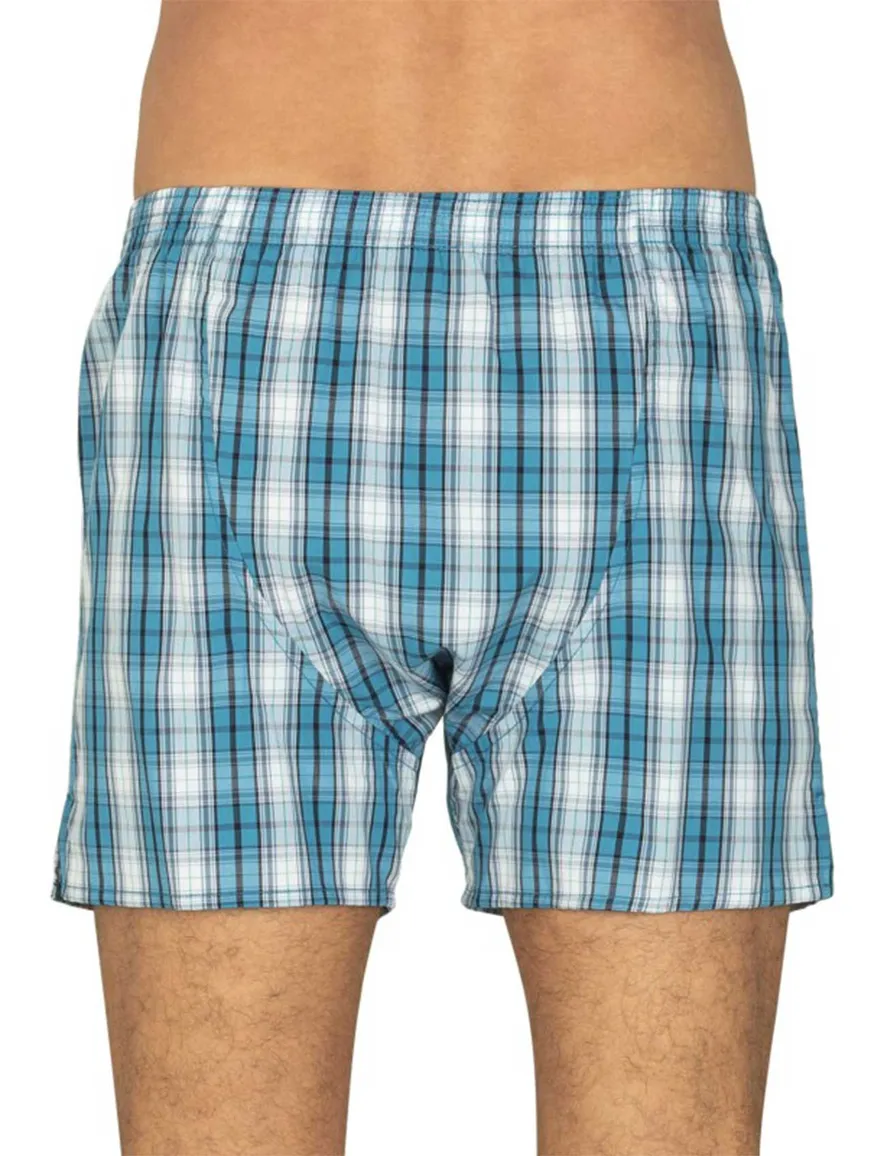 Deal boxershort blauw geblokt