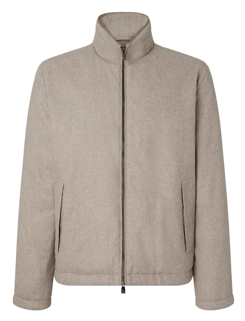 Corneliani jas beige effen polyamide