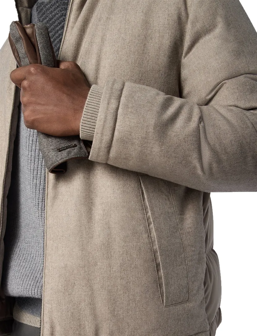 Corneliani jas beige effen polyamide