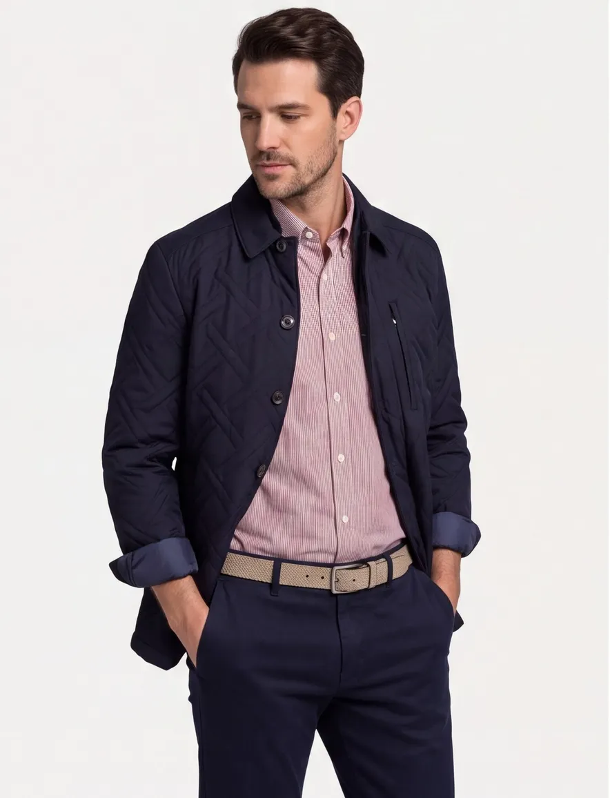 Corneliani jas donkerblauw polyeste
