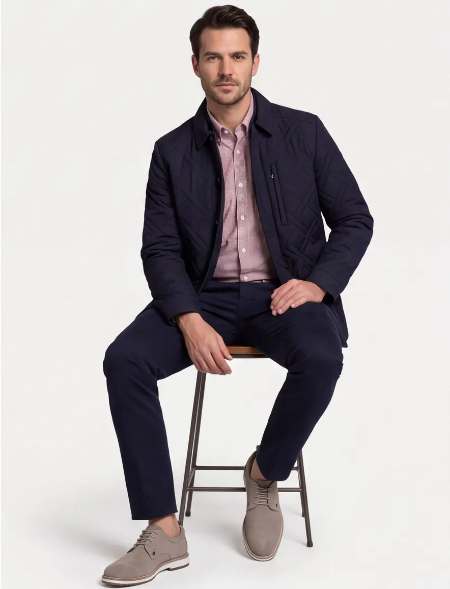 Corneliani jas donkerblauw polyeste
