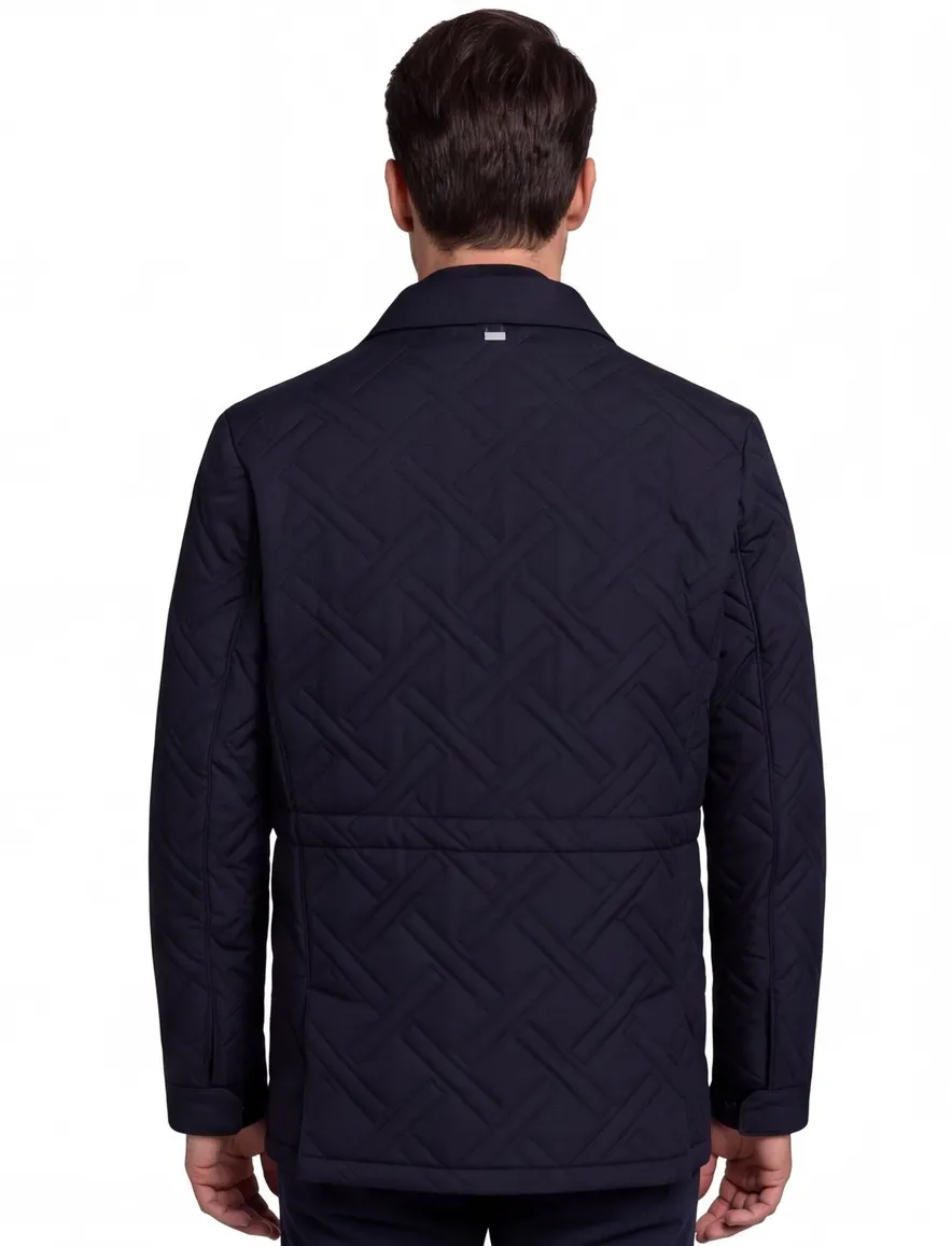 Corneliani jas donkerblauw polyeste