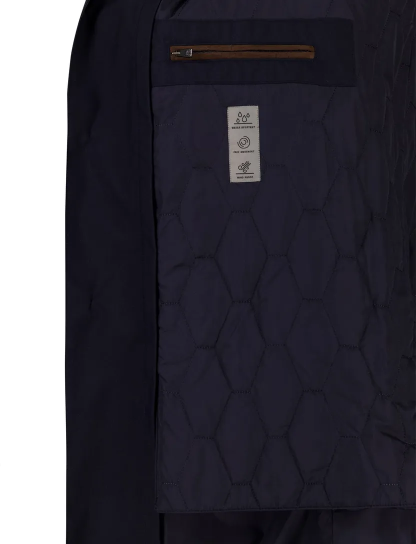 Corneliani regenjas donkerblauw effen waterdicht