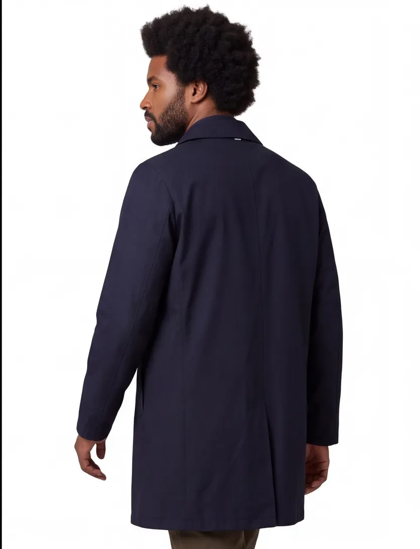 Corneliani regenjas donkerblauw effen waterdicht