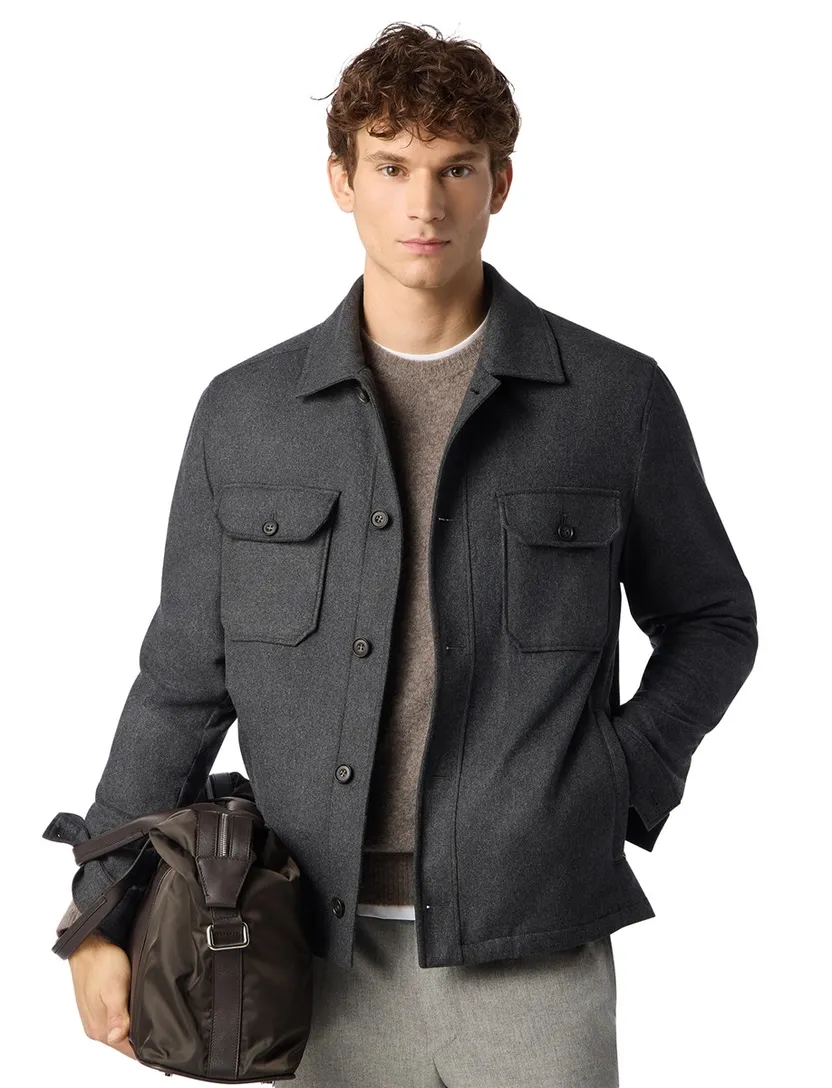 Corneliani bomberjack met rits beige effen