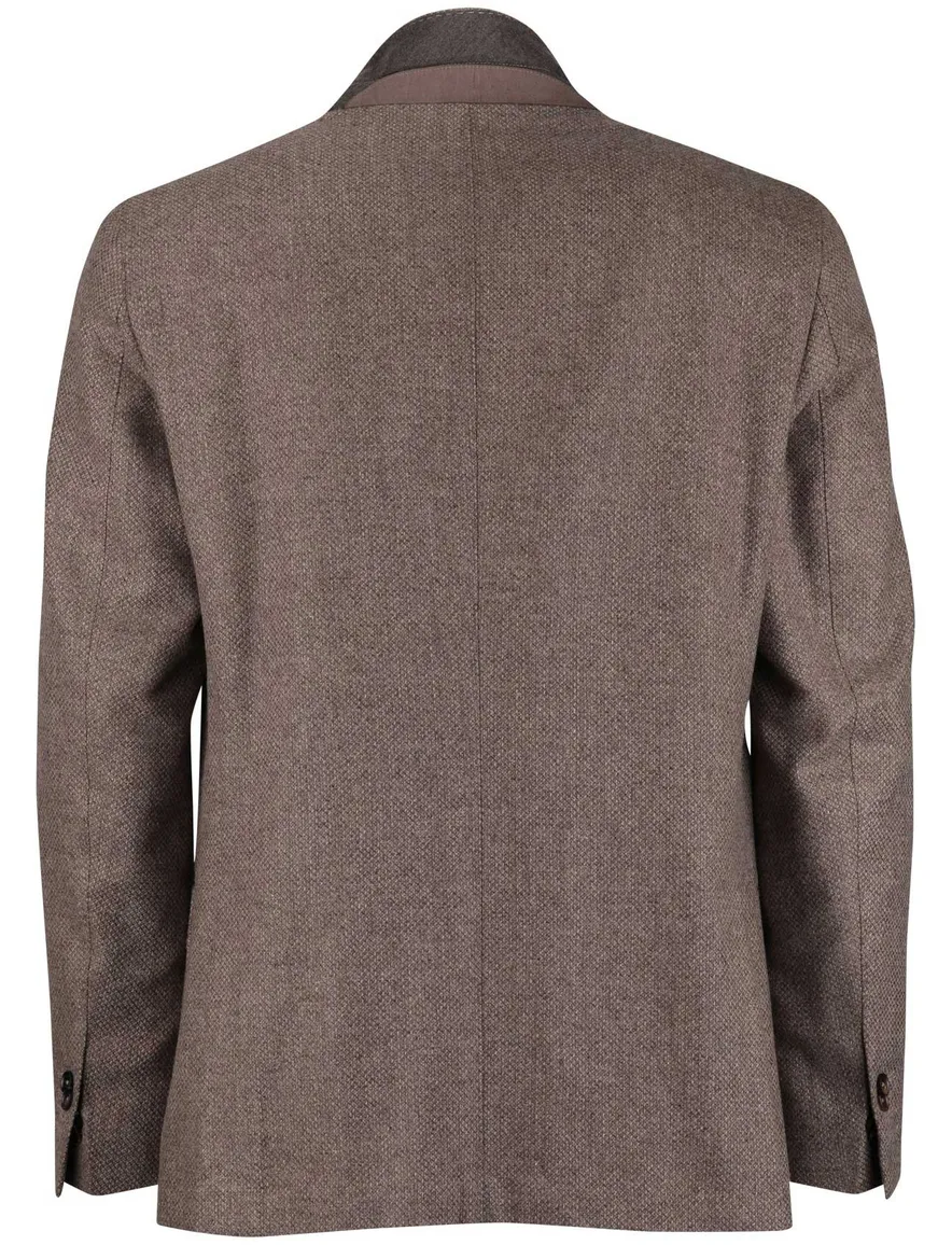Corneliani colbert bruin lamswol gemeleerd normale fit
