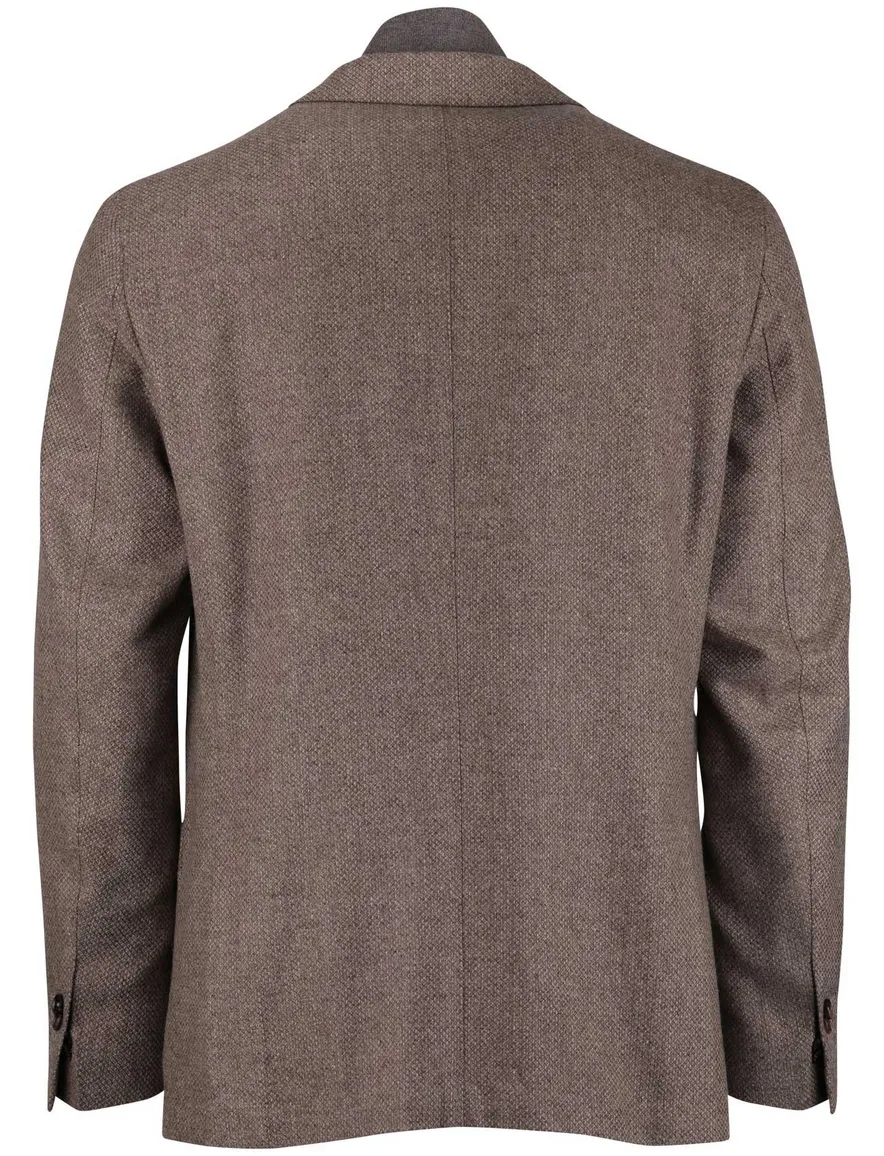 Corneliani colbert bruin lamswol gemeleerd normale fit