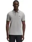 poloshirt Boss Green grijs 3-knoops katoen