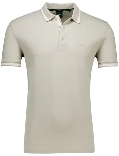 Hugo Boss BOSS Green Paddy Light korte mouw polo beige katoen
