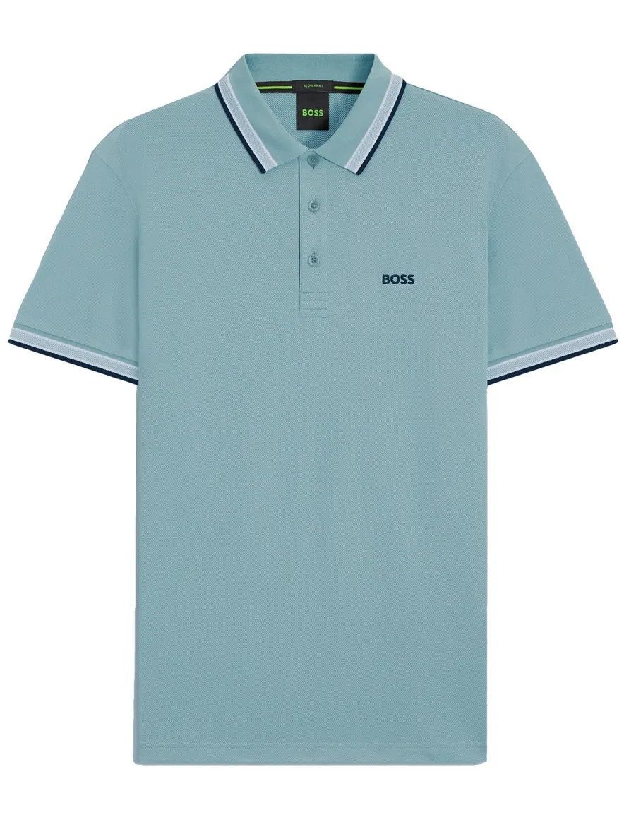 BOSS Green polo Paddy blauw