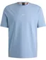 katoenen Boss orange t-shirt effen lichtblauw normale fit