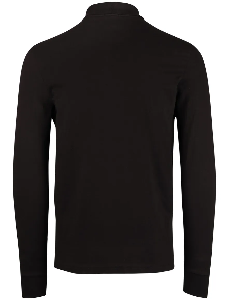 Boss Orange Passerby polo bruin effen lange mouw