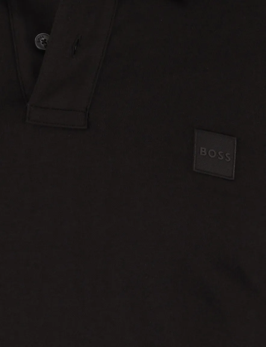 Boss Orange Passerby polo bruin effen lange mouw