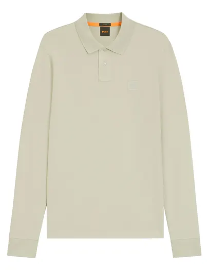 Hugo Boss BOSS Orange poloshirt beige effen